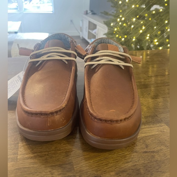 MENS LEATHER HEY DUDES SIZE 11 NWT - Picture 4 of 7